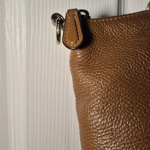 Coach Brown Pebbled Leather Kelsey Shoulder Bag - Picture 5 of 16